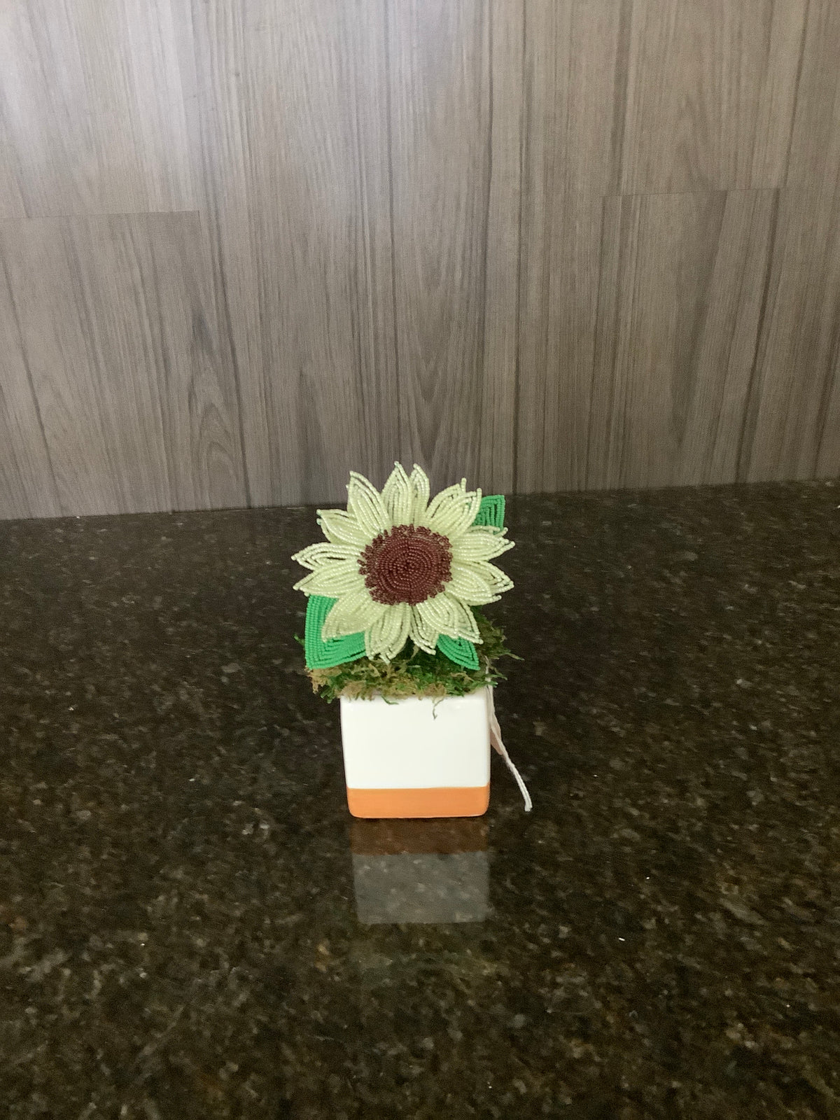 French Beaded Sunflower