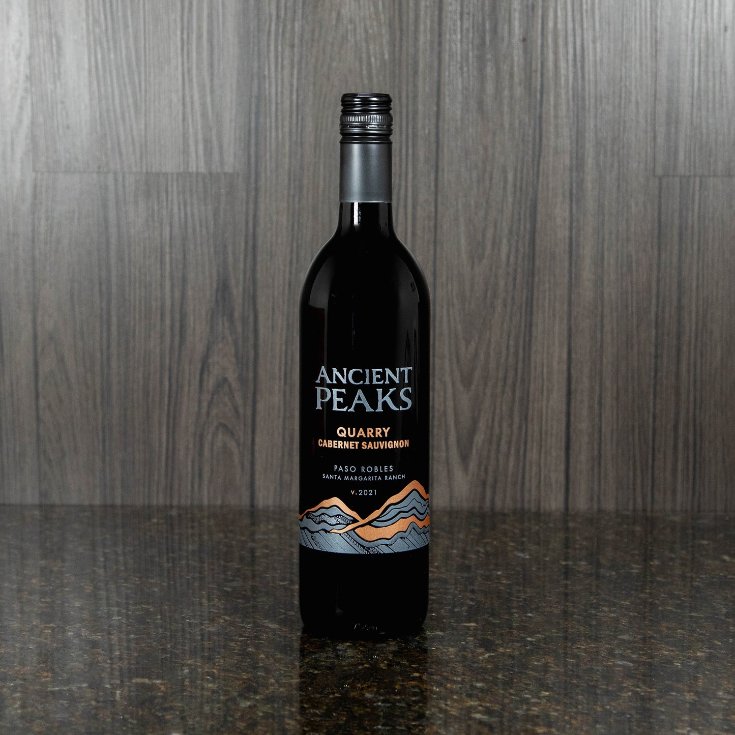 a bottle of cabernet sauvignon from Ancient Peaks
