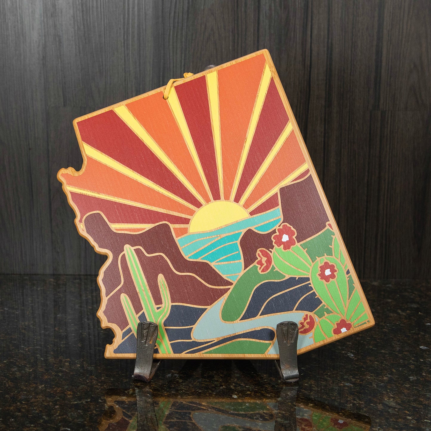 Painted Arizona Cutting and Serving Board