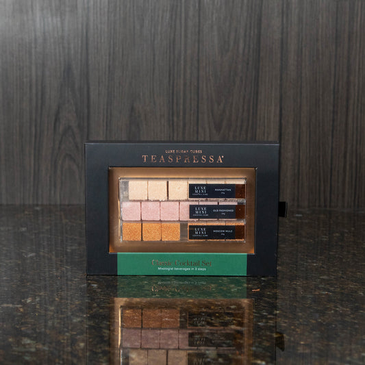 cocktail sugar cubes in a black box